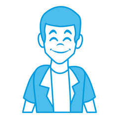 Man profile cartoon icon vector illustration graphic design