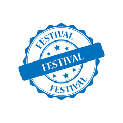 Obraz premium Festival blue stamp illustration