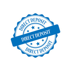 Obraz premium Direct deposit blue stamp illustration