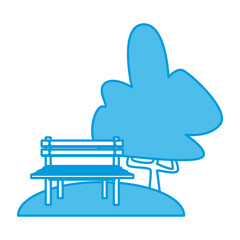 Chair in the park icon vector illustration graphic design