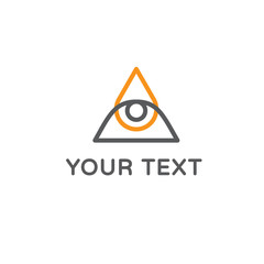 All seeing eye symbol, modern logo concept. Flat icon.