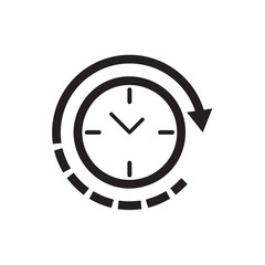 Clock icon Vector illustration, EPS10.