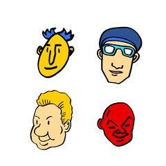 이모티콘 모음 / 손으로 그린 얼굴의 표정