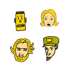 이모티콘 모음 / 손으로 그린 얼굴의 표정