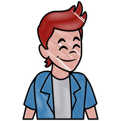 Man profile cartoon icon vector illustration graphic design