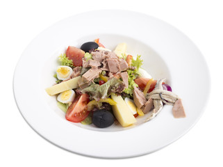 Delicious nicoise tuna salad.