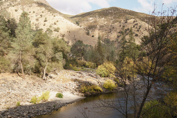 merced river on warm autumn day