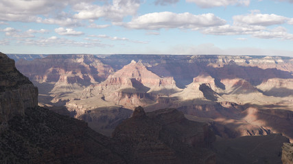 view from South Rim of Grand Canyon in sunny autumn day