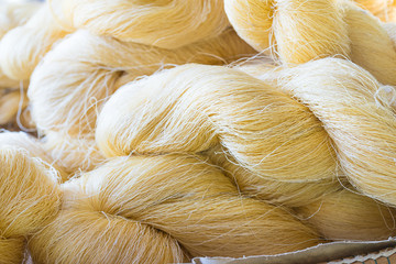 Silk thread is not bleached