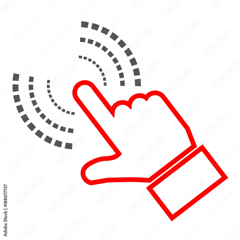 Aufkleber hand making selection icon – for stock vector