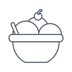 Ice cream bowl icon vector illustration graphic design