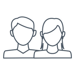 Avatar couple symbol icon vector illustration graphic design