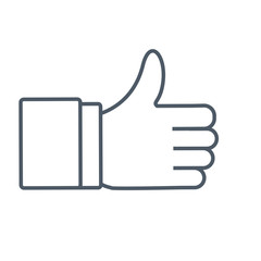 Thumb up like symbol icon vector illustration graphic design