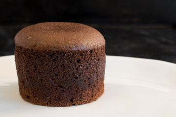 CHOCOLATE MOLTEN LAVA CAKE ISOLATED
