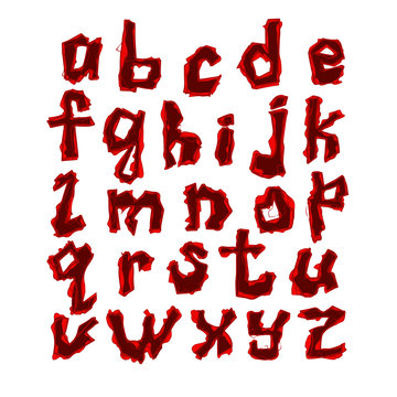 vector latin alphabet