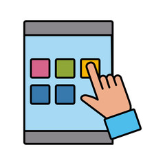 Tablet apps symbol icon vector illustration graphic design