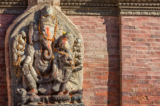 Ganesh Sculpture in front of Sundari Chowk, Lalitpur Durbar Square, Nepal