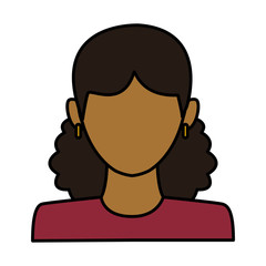 Woman avatar profile icon vector illustration graphic design