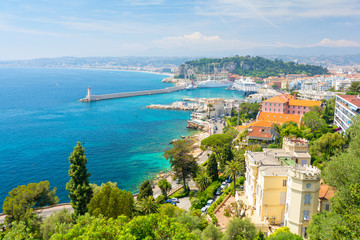 amazing view in Nice in french riviera, cote d'azur, France
