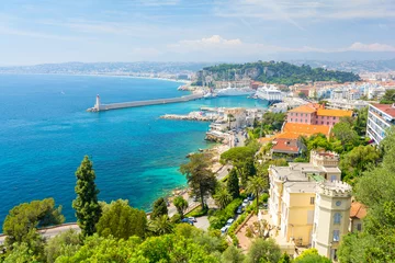 Crédence de cuisine en verre imprimé Nice amazing view in Nice in french riviera, cote d'azur, France