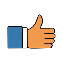 Thumb up like symbol icon vector illustration graphic design