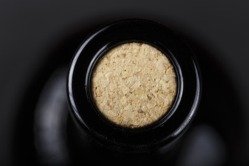 a bottle of wine closed with a cork
