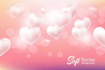 Obraz na płótnie Canvas Happy Valentines Day Party Invitation with wedding heart background