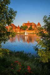 Fototapeta na wymiar Malbork Castle at Sunset in Poland