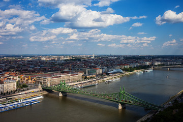 Fototapeta na wymiar City of Budapest cityscape with Danube river in Hungary