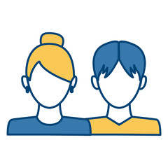Avatar couple symbol icon vector illustration graphic design