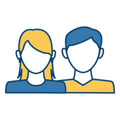 Avatar couple symbol icon vector illustration graphic design