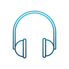 Music headphones device icon vector illustration graphic design
