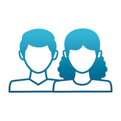 Avatar couple symbol icon vector illustration graphic design