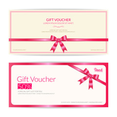 Love theme gift certificate, voucher, gift card or cash coupon template in vector format