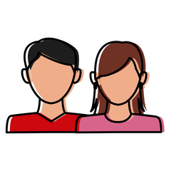 Avatar couple symbol icon vector illustration graphic design