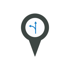 Arrow location marker pin place point pointer icon