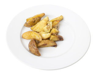 Baked potato wedges.