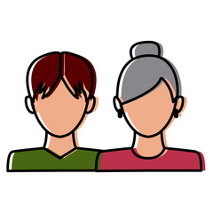 Avatar couple symbol icon vector illustration graphic design