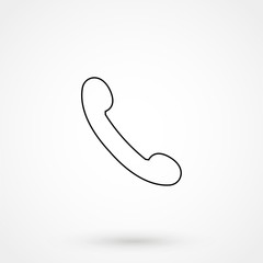Phone handset line icon
