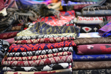 Fine fabrics in oriental markets