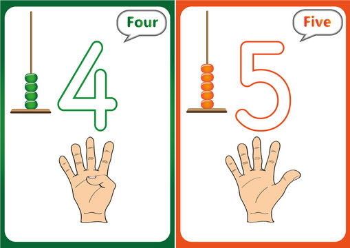 learning the numbers 0-10, Flash Cards, educational preschool activities