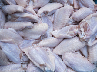 Fototapeta premium Fresh raw chicken wings.