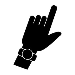 Hand pointing with finger icon vector illustration graphic design