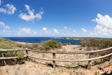 Fototapeta na wymiar Fisheye lens photo from the Pointe de la Grande Vigie, on the Caribbean island of Guadeloupe