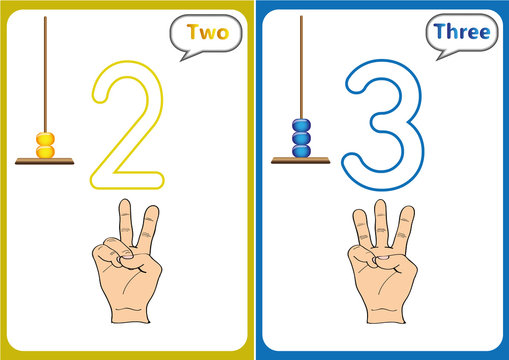 learning the numbers 0-10, Flash Cards, educational preschool activities
