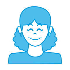 Woman avatar profile icon vector illustration graphic design