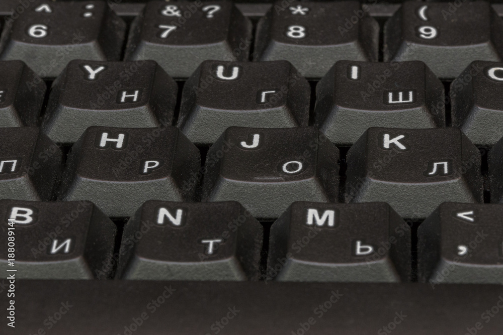 Fototapete black keyboard closeup. keyboard pattern. horizontal pattern. vertical pattern.