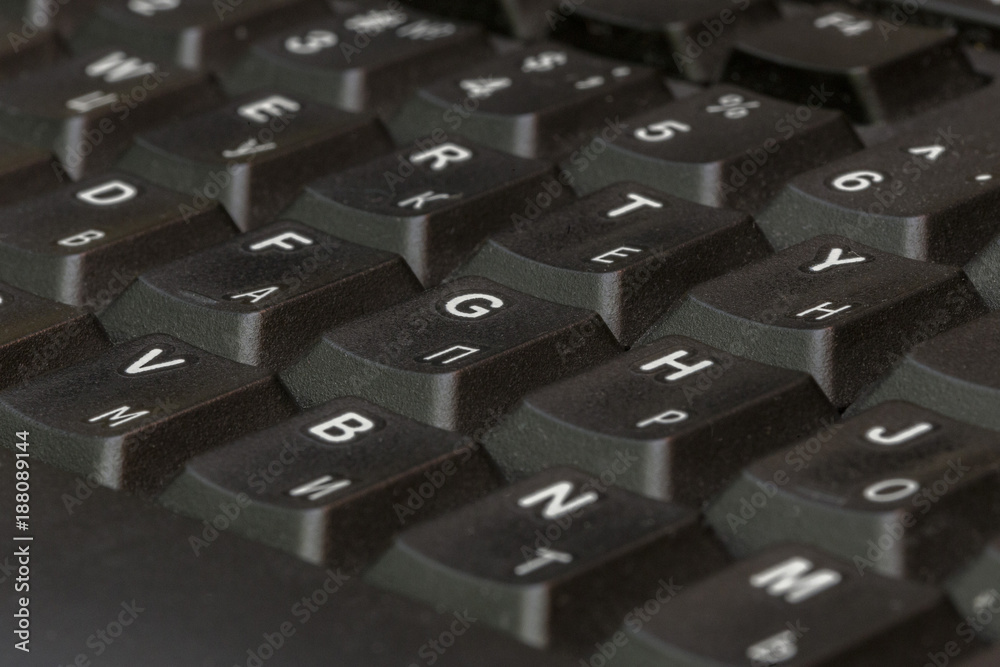 Fototapete black keyboard closeup. keyboard pattern. horizontal pattern. vertical pattern.