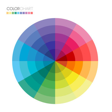 Useful color wheel guide with shades
