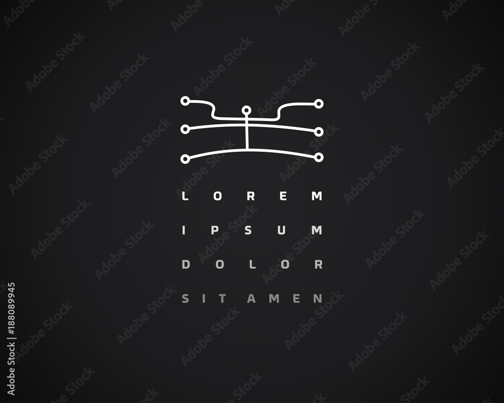 Poster abstract vector logo design template